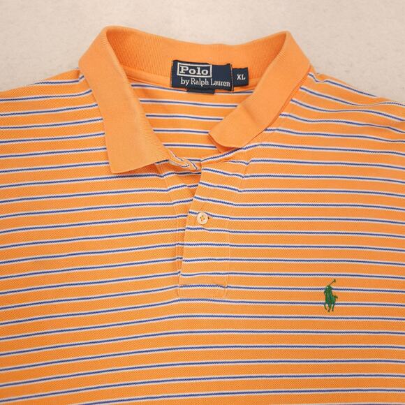 Polo by Ralph Lauren Collared Short Sleeve Polo Shirt Mens Size XL Orange - Picture 1 of 9